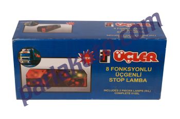Üçler 0105LK 8 Fonksiyonlu Üçgenli Tır Dorse Stop Lamba Kablolu Akrilik