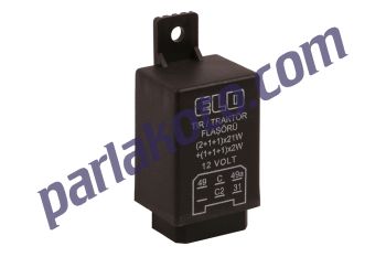 Elo 106002 Traktör Tır Flaşörü Çift Dorse İkazlı 6 Terminal 12V