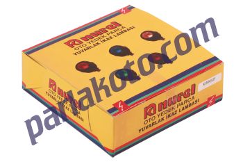 Nurel U101 Yuvarlak İkaz Lambası Yeni Model Renkli (Kırmızı Mavi Yeşil Sarı Mor)