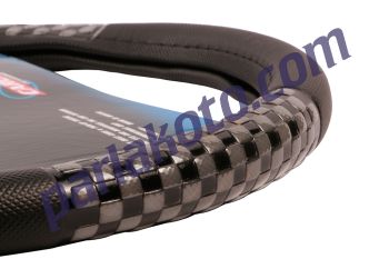 Carub 1832026 Direksiyon Kılıfı 38cm Siyah-Beyaz Damalı