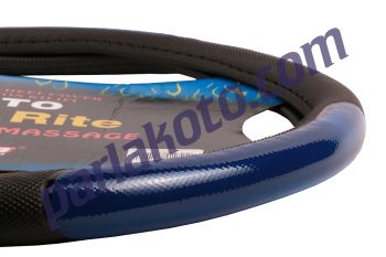 Carub 1841951 Direksiyon Kılıfı 38cm Siyah-Mavi Fosforlu