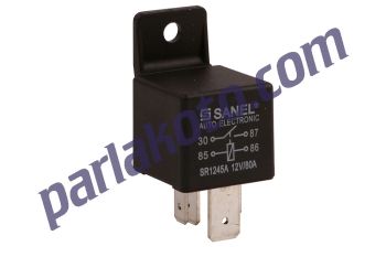 Sanel SR2445 Güç Rölesi 4 Uçlu 40 Amper 24V 30 87 86 85 Braketli