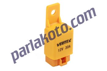 Vertex VR12124 Mitsubishi Kia 30 Amper 12v 4 uçlu Ayaklı Role Sarı