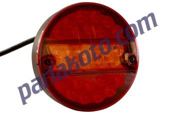 Mars 720101 Hamburger Yuvarlak Stop Lambası Ledli  24V 4 Fonksiyonlu