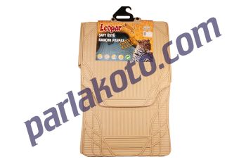 Leopar Üniversal Taba Bej Kauçuk Paspas Lüks