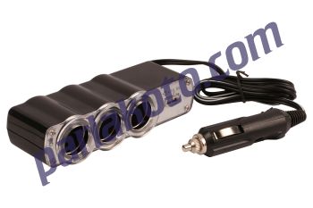 Carub 1702003 3'lü Çakmaklık Çoğaltıcı 24v Kablolu ve USB'li