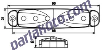 Çeray 201313B 6 Ledli Parmak Lamba 12V Beyaz E Belgeli