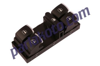 Vertex AN1792 Cam Kaldırma Anahtarı KROM Volkswagen Passat B6 Golf VI Polo Jetta Caddy Tiguan Sciroco 10-Fiş 5K4959857