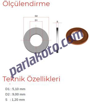 Pınar 2 No 3/16 Bakır Pul 5,10x9x1,20 1-adet fiyatıdır. Paketi 1000 Adet