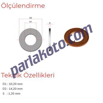 Pınar 4 No 3/8 Bakır Pul 10,20x14,20x1,20 1-adet fiyatıdır. Paketi 1000 Adet