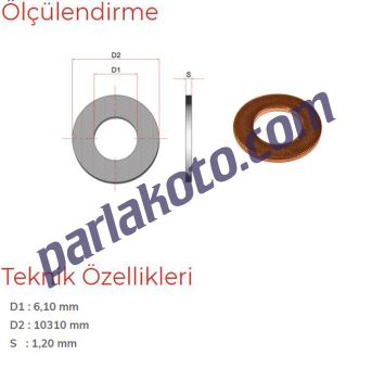 Pınar 06 Metrik Bakır Pul 6,10x10,10x1,20 1-adet fiyatıdır. Paketi 1000 Adet