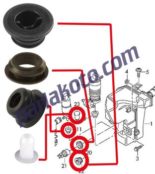 PARLEX MTJ7469 Cam Su Deposu Conta ve Tıpa Tamir Takımı Volkswagen Audi Seat Skoda 431955465A 444955647 7M0919382 8E0955465A