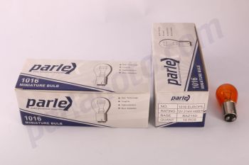 Parlex 12V 1016 21/4W Europe Sarı BAZ15D Amber Ampul