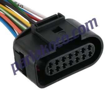 Parlex Prs 14K003 Dişi Soket Fan Rezistans Röle Şanzuman Park Sensörü Volkswagen Audi Skoda 14-Fiş Kablolu 6X0973717