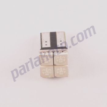 PARLEX 12 V 4 LEDLİ KARE DİPSİZ AMPÜL ARIZA LAMBASI YAKMAYAN BEYAZ MAVİ