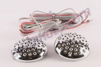 SV3037A 250208 24 V  2 Lİ YUVARLAK LED LAMBA FLAŞLI MAVİ BEYAZ