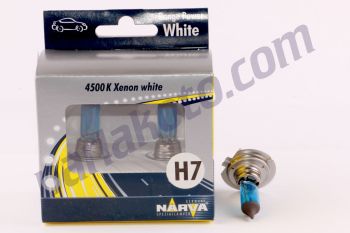 Narva 48607 12V H7 55W Range Power Beyaz Işık 4500K SET Germany