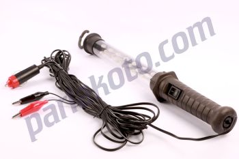 MDL201 Ledli Seyar Lamba 12V 10 metre çakmak fişli & Akü Maşalı İthal