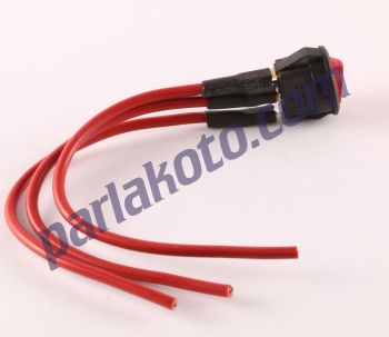 Parlex PA001A Mini Anahtar Yuvarlak Tekli Işıklı Kablolu