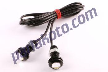 Parlex PRX0018 Yuvarlak Park Ledi Beyaz 18mm Vidalı 12V 2 li Set