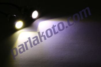 Parlex PRX0018 Yuvarlak Park Ledi Beyaz 18mm Vidalı 12V 2 li Set