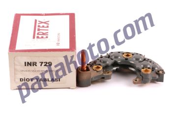 Vertex INR0729 Toyota Celicia Volvo 940 Chrysler Jeep Dik Cıvatalı Diot Tablası 80 120 Amper Nippondenso Tip REC640