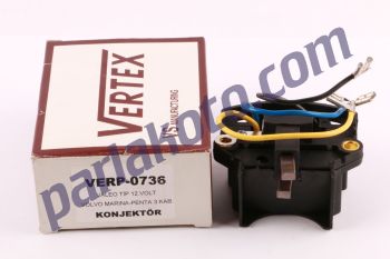 Vertex IP736 Volvo Marine Volvo Penta Marine Şarj Konjektör 12V Valeo Tip 3 Fişli