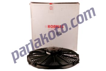 Kormas 74315021 Aksiyel Fan Motoru İnce Gövde Kalın Motor 14 İnch 12V Emici