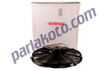 Kormas 74315022 Aksiyel Fan Motoru İnce Gövde Kalın Motor 14 İnch 12V Üfleyici