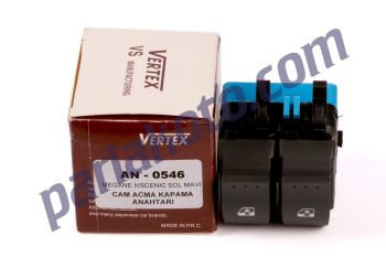 Vertex AN0546 Renault Megane II Scenic Cam Kaldırma Anahtarı Mavi Sol AN722