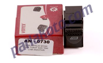 Vertex AN0730 Fiat Doblo Palio Cam Kaldırma Anahtarı Tekli Siyah