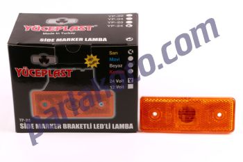 Yüce YP24 Side Marker Ledli Braketli Tır Sallama Sarı