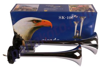 Dolphin 0002 Nikelajlı 12 Volt 2 Borulu Düz Korna