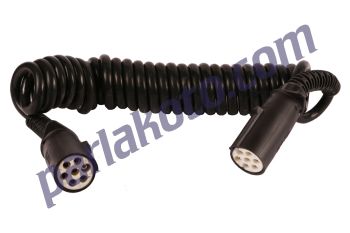 Alsa 05RF0103 24V Kablolu Plastik Römork Fişi N Tip Poliüretan Plastik Yay Korumalı 4,50 mt