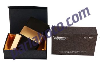 Carub 1832401 Direksiyon Kılıfı 38cm Sarma iğneli Kutu Siyah