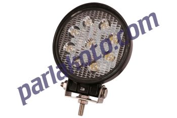 Inwells 012052 Led Spot Çalışma Lambası Yuvarlak 9 Ledli